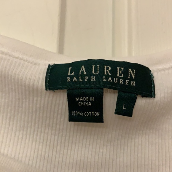 😍 2/$29 Lauren Ralph Lauren tank style top L - Picture 3 of 7
